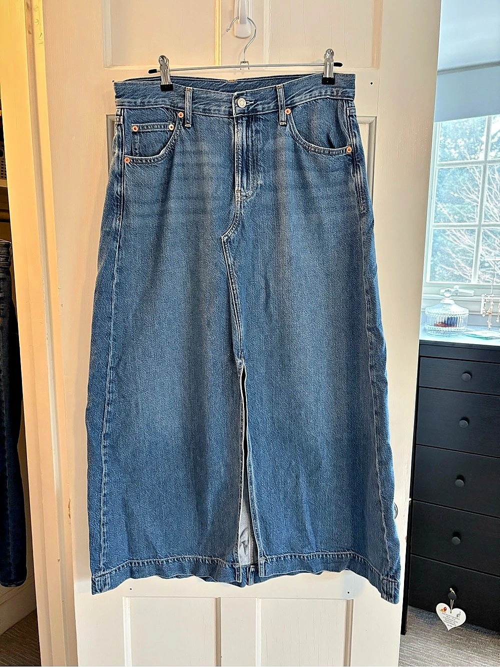 Levi's Long Icon Skirt Blue Maxi Denim